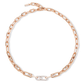         Roségold, Halsschmuck, Messika Move Link Halskette 12853-PG