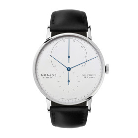 Unisex, NOMOS Glashütte Lambda Weißgold mit gebläuten Zeigern 933