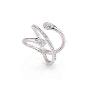 Weißgold, Ringe, Al Coro Goccia Ring R7553W