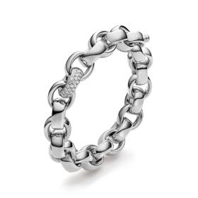 Weißgold, Armschmuck, IsabelleFa Armband "ChaCha 14" Pavé 04114-21BMO-WG