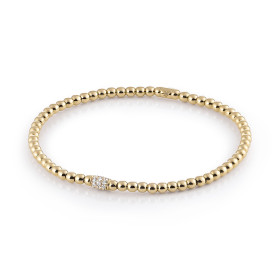 Gelbgold, Armschmuck, Al Coro Stretchy Armband A351G