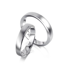 Weißgold, Ringe, Meister Trauringe Phantastics 112.9038.01/112.9038.00-W