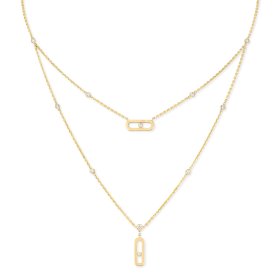 Gelbgold, Halsschmuck, Messika Move Uno 2 Rangs Kette 08852-YG