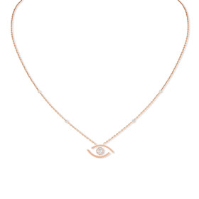 Roségold, Halsschmuck, Messika Lucky Eye Halskette 07524-PG