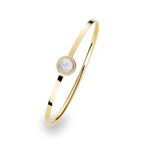Gelbgold, Armschmuck, Schmuckwerk Armspange Glasklar DA286-GG-GW
