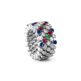 Weißgold, Ringe, Serafino Consoli Brevetto Multi-Size Ring, Ref: RMS 5H4 WG WD BS R T MC