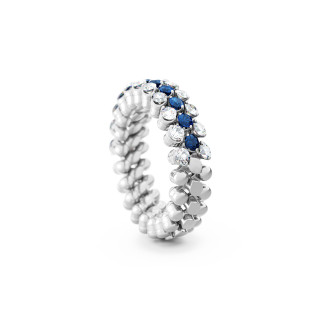 Weißgold, Ringe, Serafino Consoli Brevetto Multi-Size Ring, Ref: RMS 3H2 WG WD BS