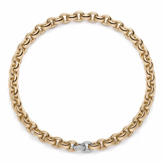 Roségold, Halsschmuck, IsabelleFa Collier "ChaCha 11" Pavé, Ref: 04111/45BMOx2-ROS