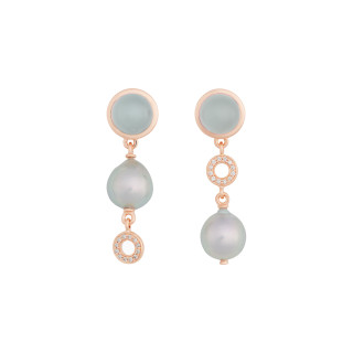 Roségold, Ohrringe, Bron Sushi Ohrschmuck, Ref: 8OR4898AQCAKB9BR