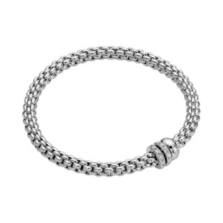 Weißgold, Armschmuck, FOPE Eka Flex'it Armband mit Diamantpavé, Ref: 62506BX_PB_B_BBB_00L