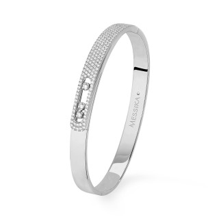 Weißgold, Armschmuck, Messika Bangle Move Noa Pavée Armspange, Ref: 06371-WG