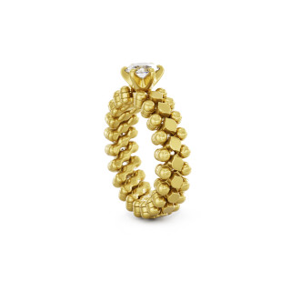 Gelbgold, Ringe, Serafino Consoli Brevetto Solitaire Multi-Size Ring, Ref: RMS SL WD 050 3N2 YG