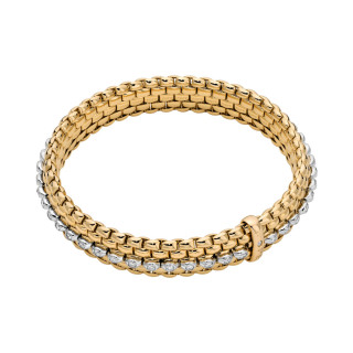 Weißgold, Armschmuck, FOPE Eka Flex'it Armband mit Diamantpavé, Ref: 58504BX_PB_G_GBX_00L