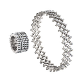 Weißgold, Ringe, Serafino Consoli Serafino Multi-Size Ring und Armreif, Ref: S.RB 7F2 WG WD