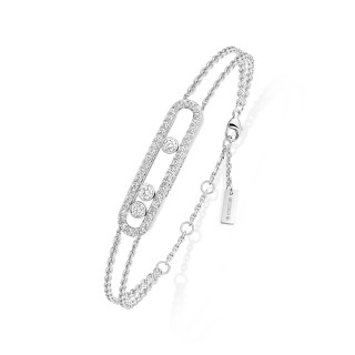 Weißgold, Armschmuck, Messika Move Classique Pavé Armband, Ref: 03995-WG