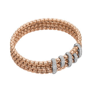 Weißgold, Armschmuck, FOPE Eka Flex'it Armband mit Diamantpavé, Ref: 75601BX_PB_R_XBX_00L