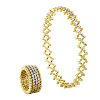 Gelbgold, Ringe, Serafino Consoli Serafino Multi-Size Ring und Armreif, Ref: S.RB 5HM2 YG WD