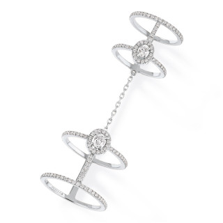 Weißgold, Ringe, Messika Glam'Azone Double Pavé Ring, Ref: 05671-WG