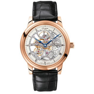  Glashütte Original Senator Handaufzug 
skelettierte Edition, Ref: 1-49-18-01-05-30