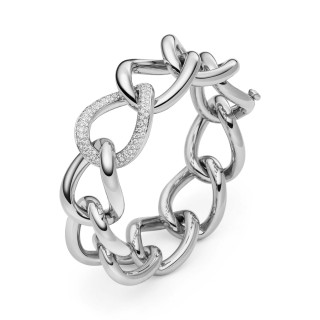Weißgold, Armschmuck, IsabelleFa Armband "Grace 24" Pavé, Ref: 60024/21BMO-WG