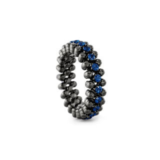Weißgold, schwarz rhodiniert, Ringe, Serafino Consoli Brevetto Multi-Size Ring, Ref: RMS 3M2 BG BS