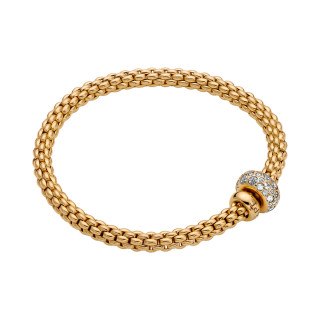 Gelbgold, Armschmuck, FOPE Eka Flex'it Armband mit Diamantpavé, Ref: 61206BX_PB_G_GGX_00L
