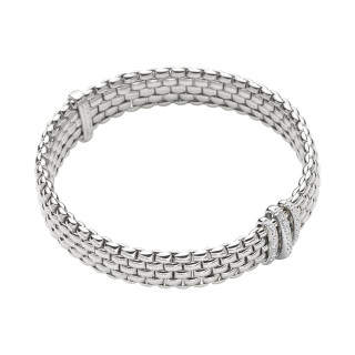 Weißgold, Armschmuck, FOPE Eka Flex'it Armband mit Diamantpavé, Ref: 58704BX_PB_B_BBB_00L