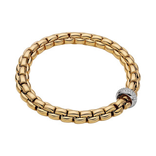 Weißgold, Armschmuck, FOPE Eka Flex'it Armband mit Diamantpavé, Ref: 60711BX_PB_G_XBX_0XL