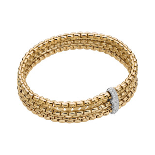 Weißgold, Armschmuck, FOPE Eka Flex'it Armband mit Diamantpavé, Ref: 75601BX_BB_G_XBX_00M