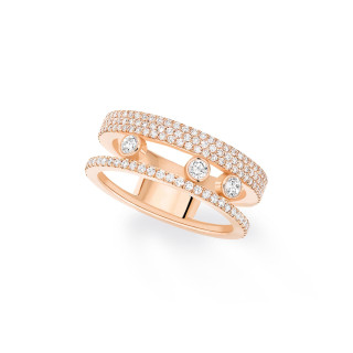 Roségold, Ringe, Messika Move Romane Pavé Ring, Ref: 07128-PG