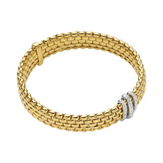 Weißgold, Armschmuck, FOPE Eka Flex'it Armband mit Diamantpavé, Ref: 58704BX_PB_G_BBB_00L