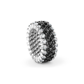 Weißgold, Ringe, Serafino Consoli Brevetto Multi-Size Ring, Ref: RMS 5F2 WG WD BD