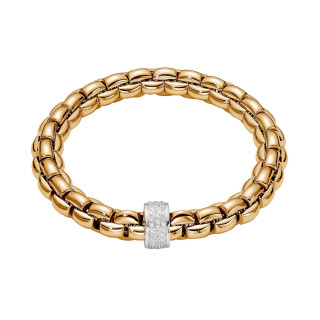 Weißgold, Armschmuck, FOPE Eka Flex'it Armband mit Diamantpavé, Ref: 60411BX_PB_G_XBX_00M