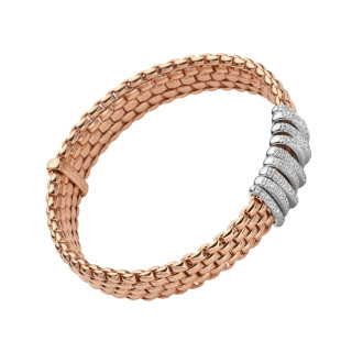 Weißgold, Armschmuck, FOPE Eka Flex'it Armband mit Diamantpavé, Ref: 58804BX_PB_R_XBX_00L