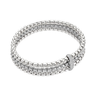 Weißgold, Armschmuck, FOPE Eka Flex'it Armband mit Diamantpavé, Ref: 75601BX_BB_B_XBX_0XS