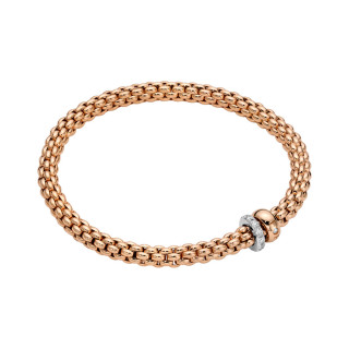 Weißgold, Armschmuck, FOPE Eka Flex'it Armband mit Diamantpavé, Ref: 62406BX_PB_R_BRX_0XL