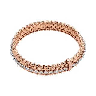 Weißgold, Armschmuck, FOPE Eka Flex'it Armband mit Diamantpavé, Ref: 58504BX_PB_R_RBX_0XL