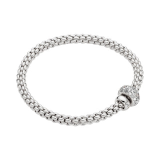 Weißgold, Armschmuck, FOPE Eka Flex'it Armband mit Diamantpavé, Ref: 61206BX_PB_B_BBX_00S