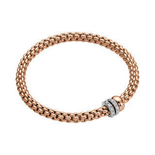 Weißgold, Armschmuck, FOPE Eka Flex'it Armband mit Diamantpavé, Ref: 62506BX_PB_R_BBR_00L
