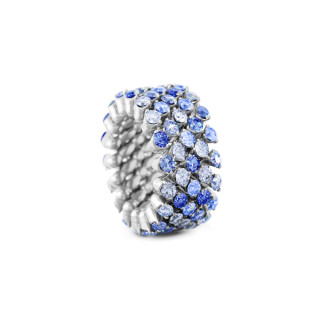 Weißgold, Ringe, Serafino Consoli Brevetto Multi-Size Ring, Ref: RMS 5F4 WG BS MIX