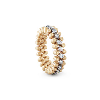Roségold + Roségold, weiß rhodiniert, Ringe, Serafino Consoli Brevetto Multi-Size Ring, Ref: RMS 3M2 RWG WD