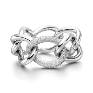 Weißgold, Armschmuck, IsabelleFa Armband "Grace 39 Pavé", Ref: 60039/21BMO-WG