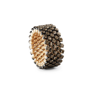 Roségold + Roségold, schwarz rhodiniert, Ringe, Serafino Consoli Brevetto Multi-Size Ring, Ref: RMS 5F2 RBG BRD