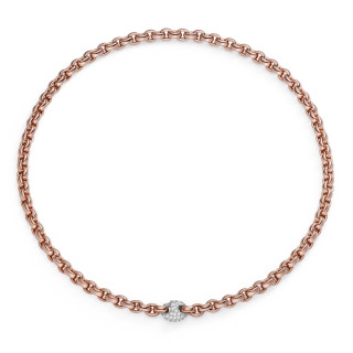Rouge Royal, Halsschmuck, IsabelleFa Collier "ChaCha 6" Pavéclasp, Ref: 04106/45BKHS-RR