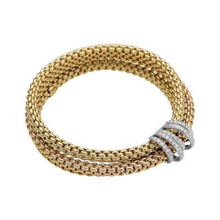 Weißgold, Armschmuck, FOPE Eka Flex'it Armband mit Diamantpavé, Ref: 65106BX_PB_G_XBX_00L
