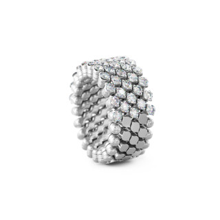 Weißgold, Ringe, Serafino Consoli Brevetto Multi-Size Ring, Ref: RMS 5H2 WG WD