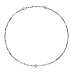 Eka Halskette mit Diamanten in Rautenfassung