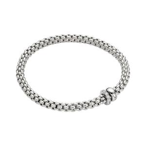 Solo Flex'it Armband mit zwei Rondellen und Pavé-Fassung