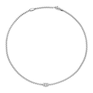 Eka Halskette mit Diamanten in Rautenfassung