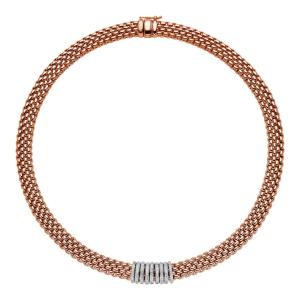 Panorama Collier mit Diamanten